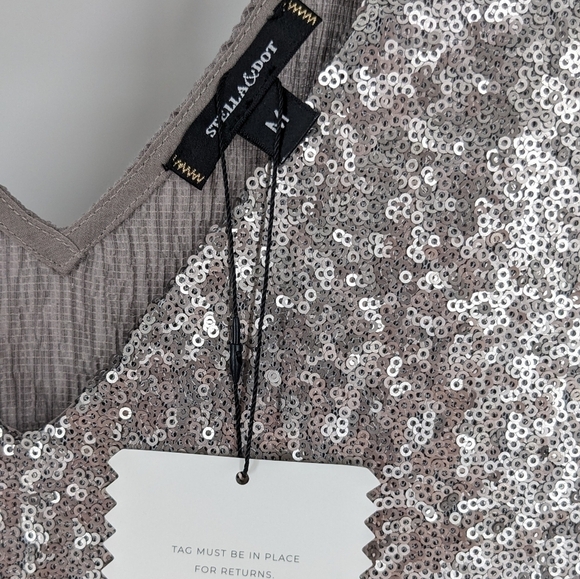 Stella and Maurice metallic sequin blouse (bundle of 2) New Size M - Picture 6 of 7